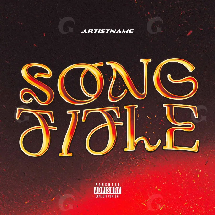 Album cover art “Red Lettering”: lettering, red tones