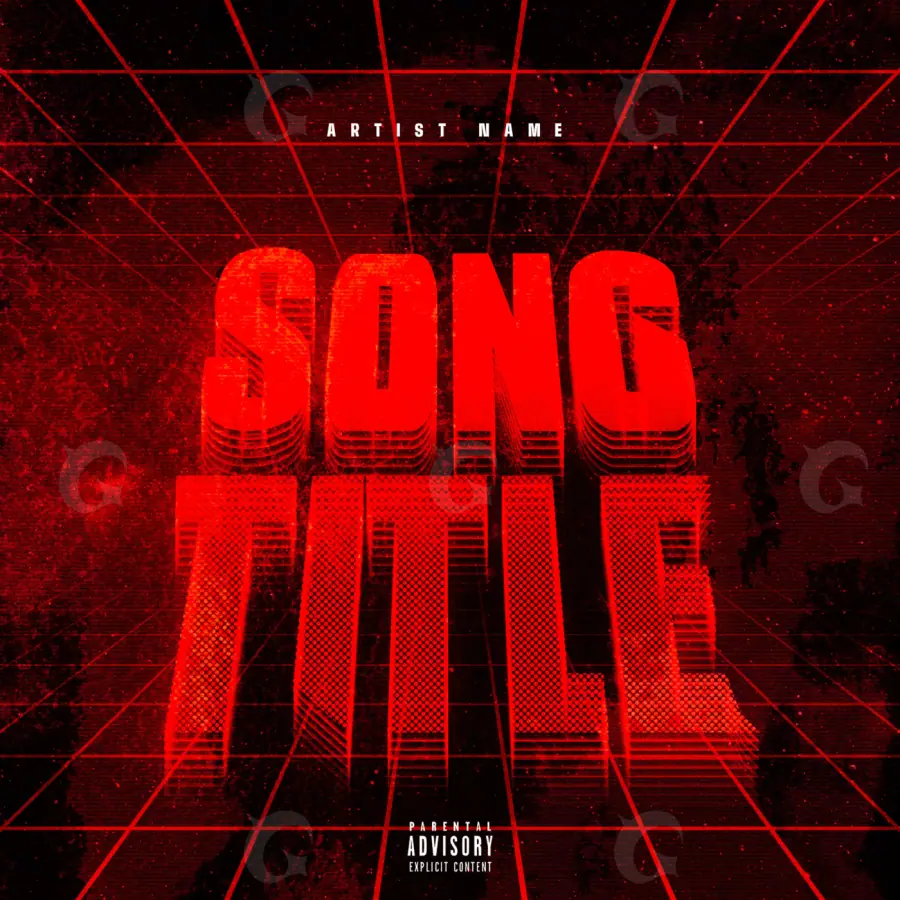 Portada para canción «Red Lettering»: tipografía; color rojo