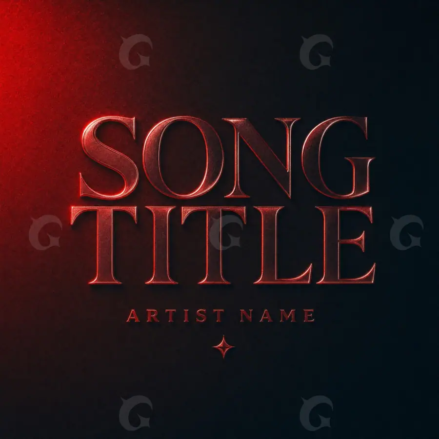 Arte de portada musical «Red Lettering»: tipografía; color rojo