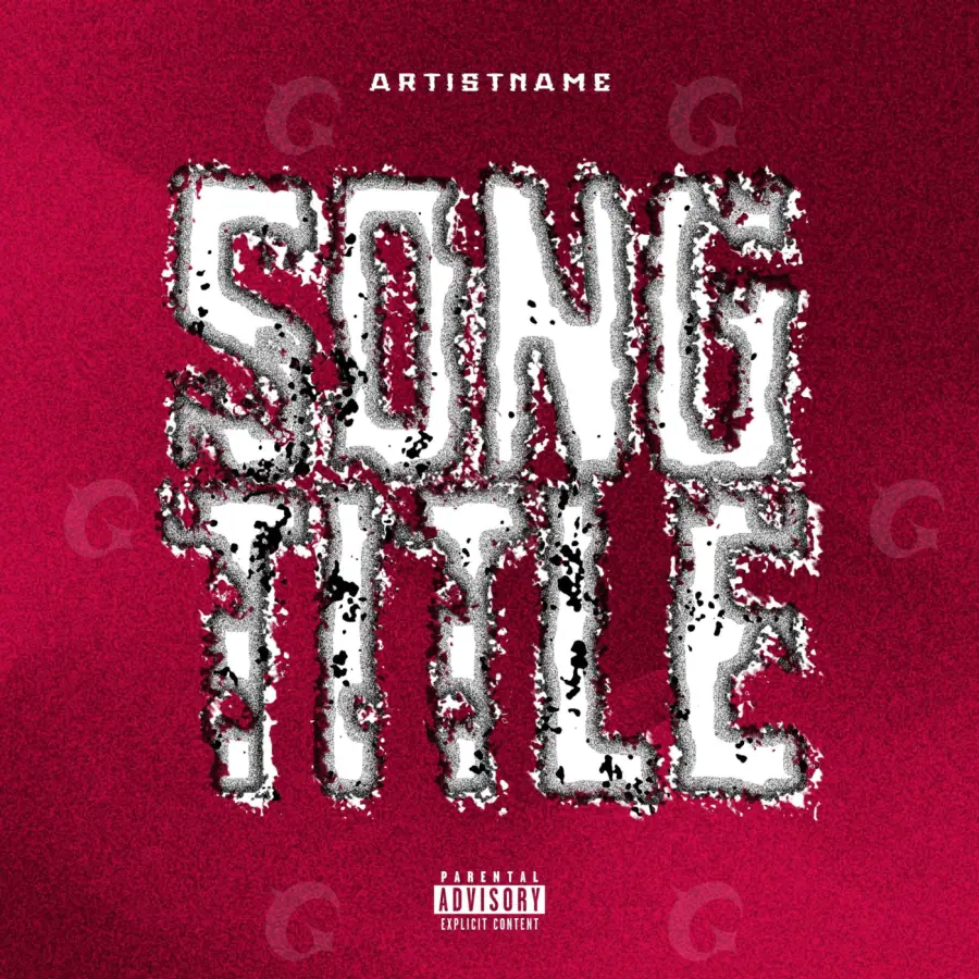 Album cover art “Red Lettering”: lettering, red tones