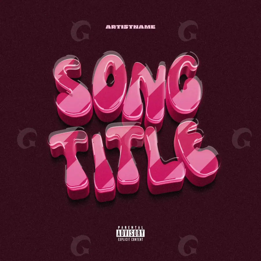 Album cover art “Red Lettering”: lettering, red tones