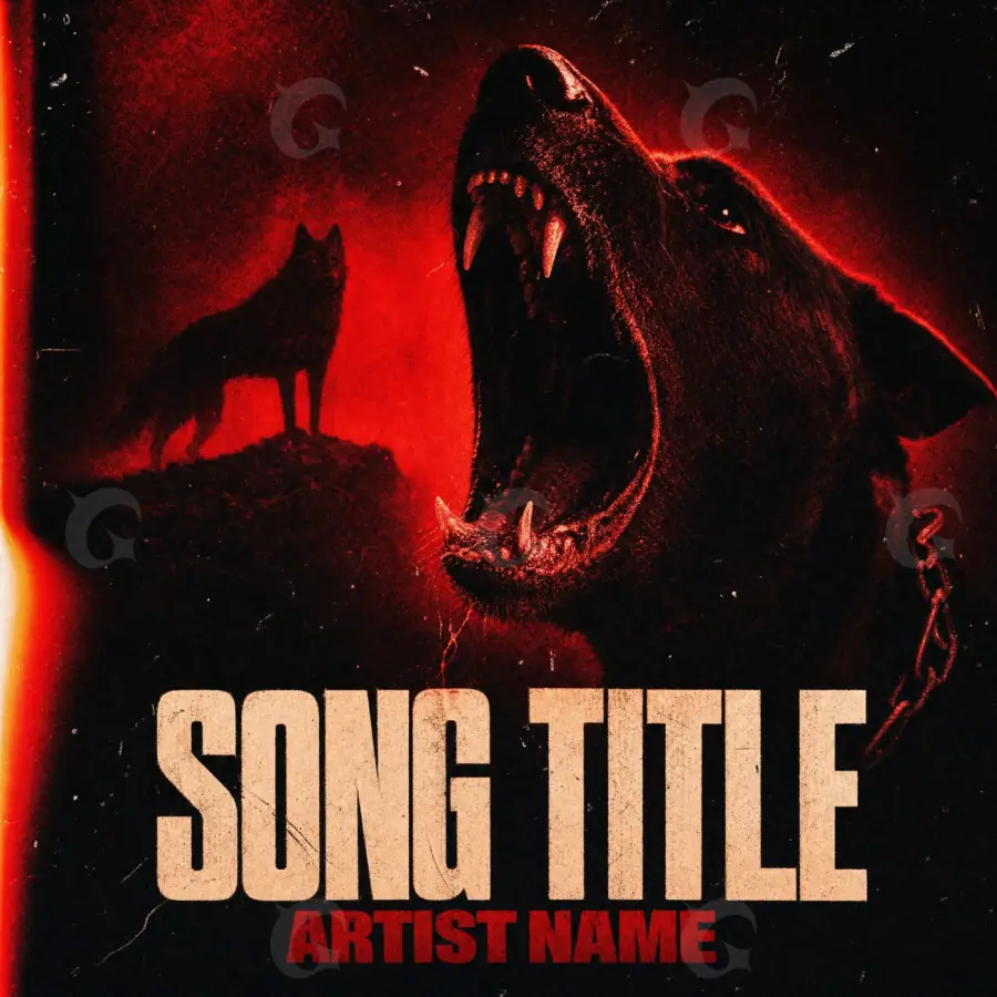 Album cover art “Red Lettering”: lettering, red tones