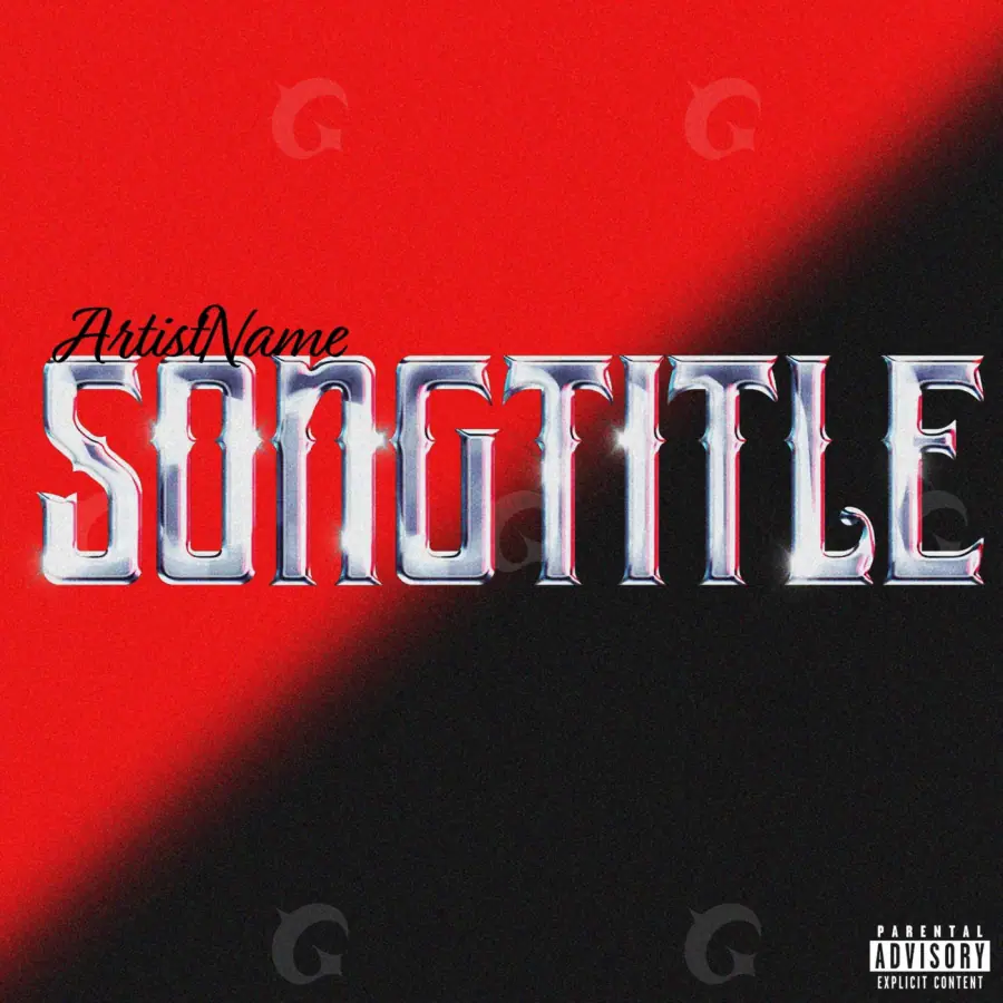 Portada prediseñada «Red Lettering»: tipografía; color rojo