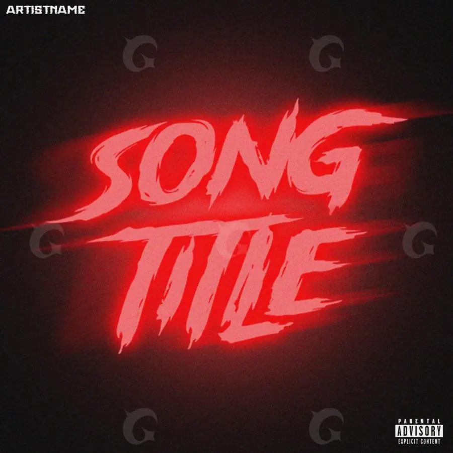 Обложка для альбома «Red Lettering»: типографика и абстракция; палитра — красная