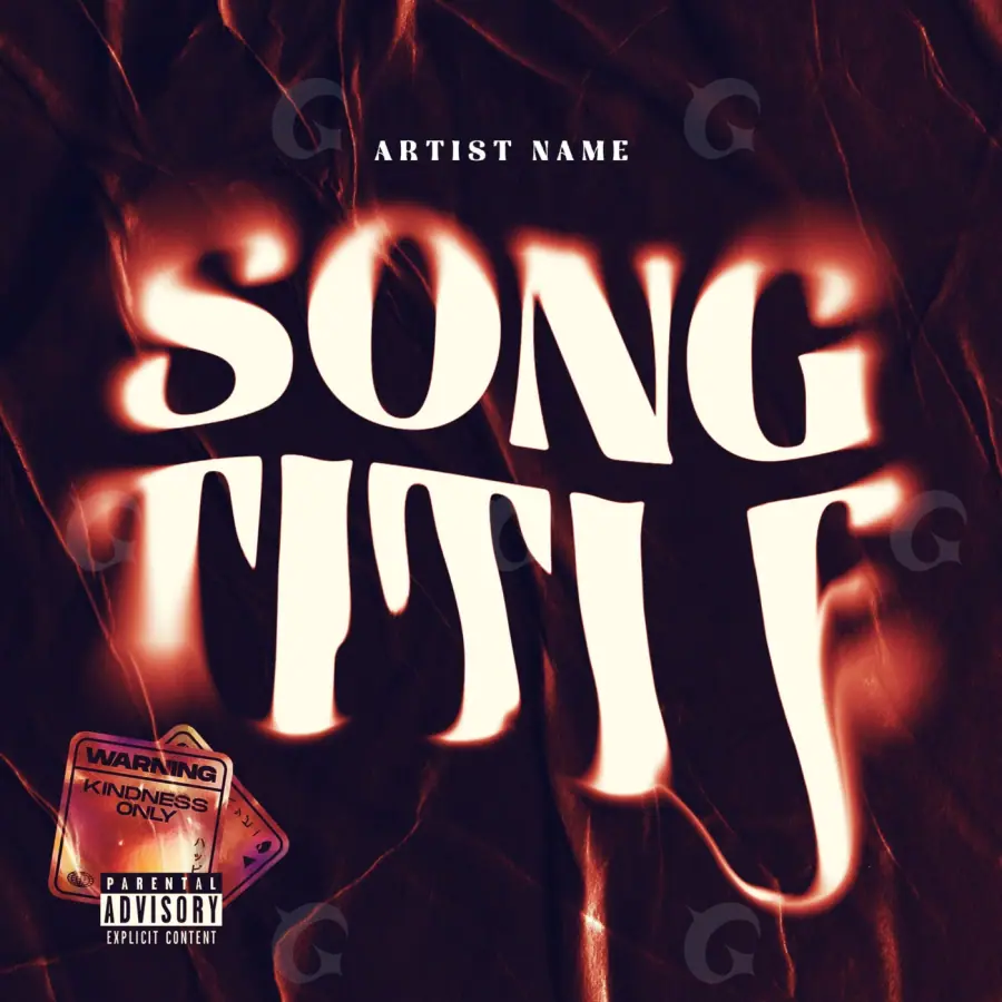 Arte de portada musical «Red Lettering»: tipografía; color rojo
