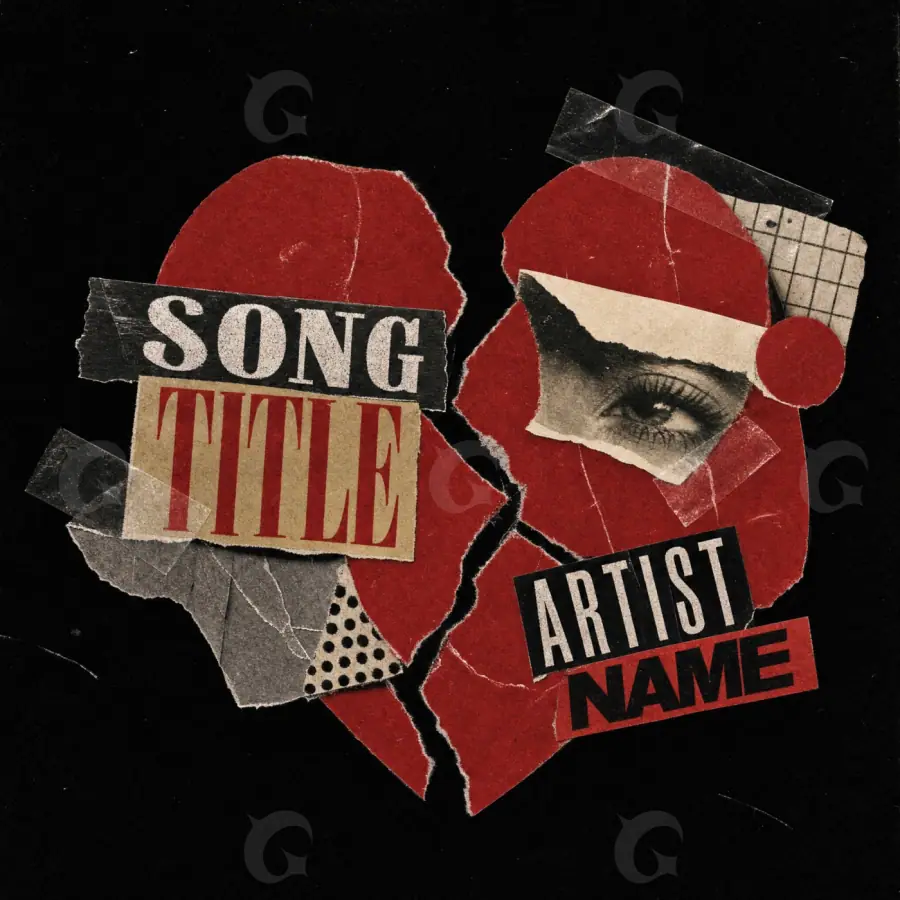 Album cover art “Red Lettering”: lettering, red tones
