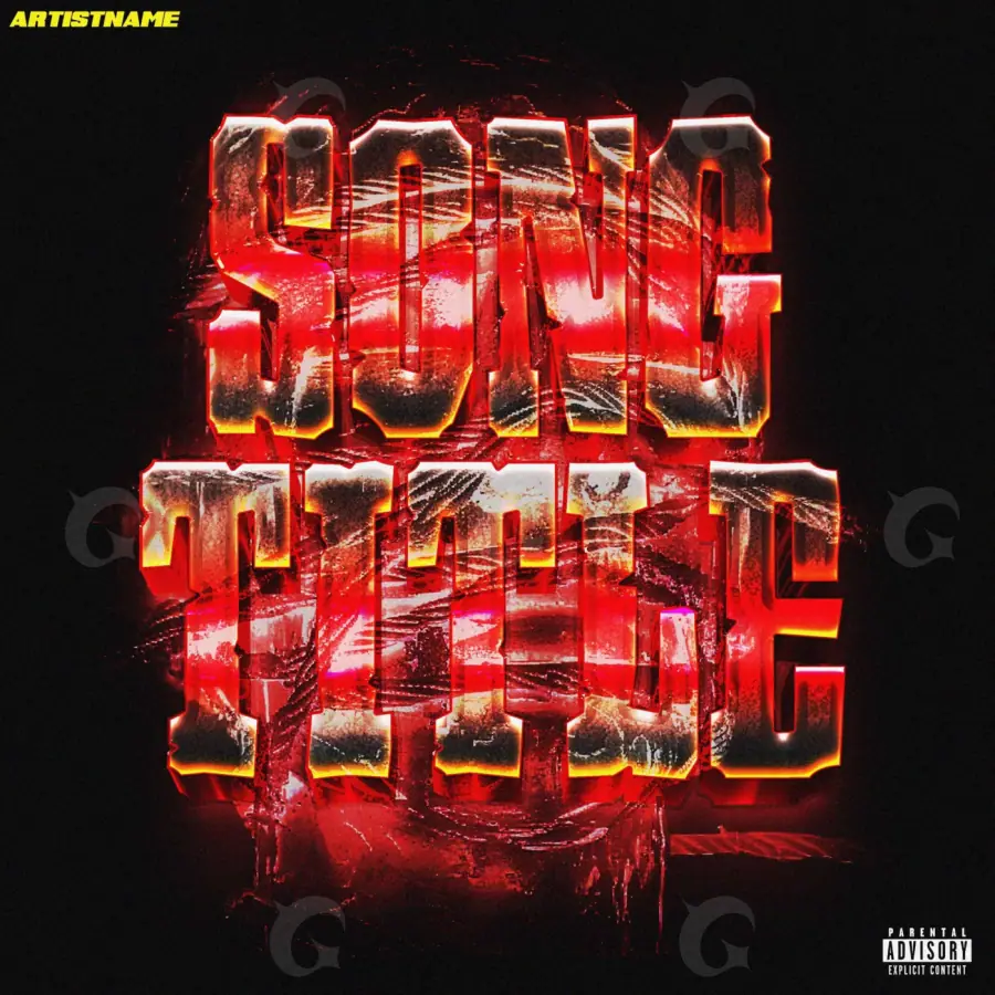 Arte de portada musical «Red Lettering»: tipografía; color rojo