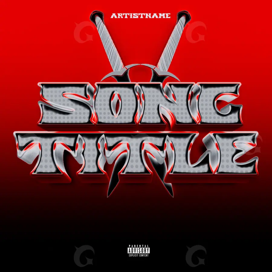 Album cover art “Red Lettering”: lettering, red tones