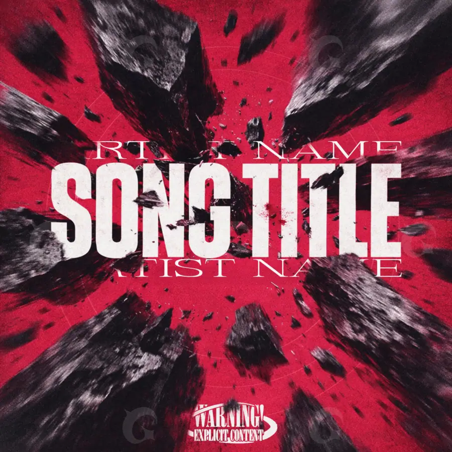 Portada para canción «Red Lettering»: tipografía; color rojo