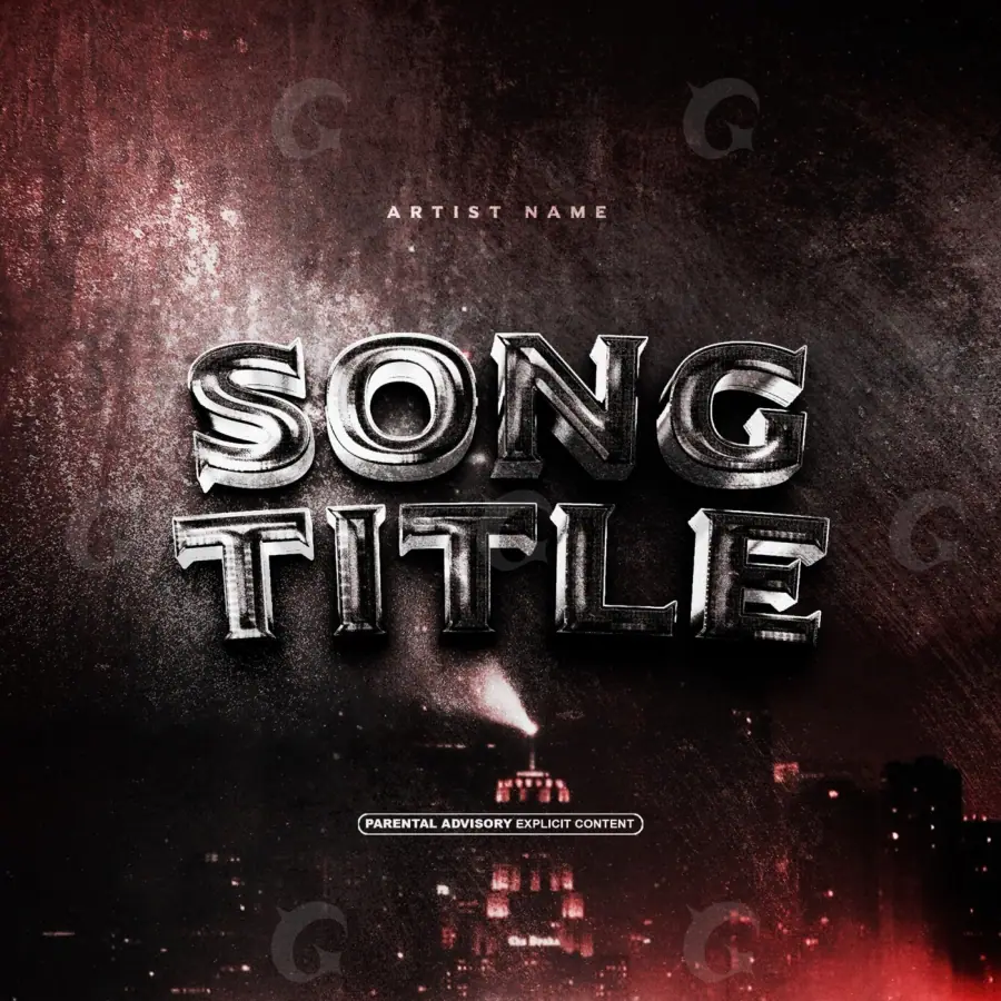 Portada prediseñada «Red Lettering»: tipografía; color rojo