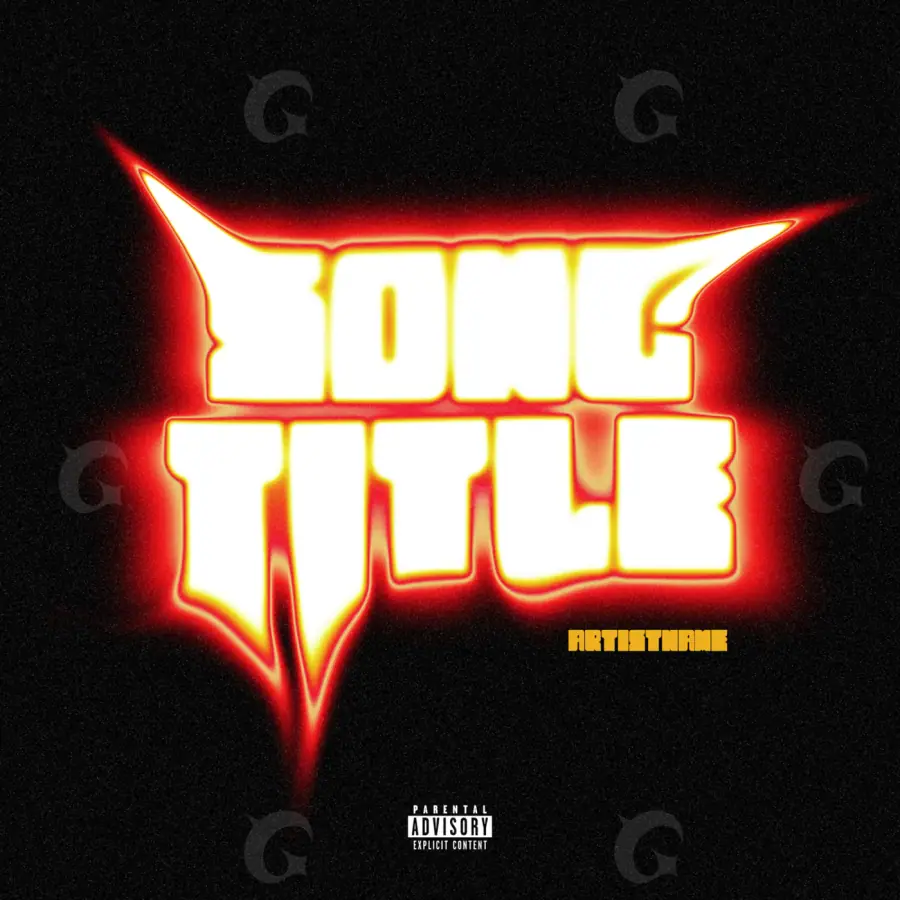 Arte de portada musical «Red Lettering»: tipografía y abstracción; color rojo