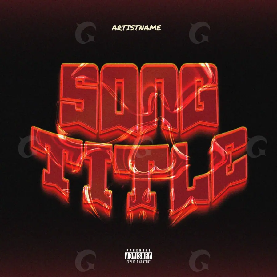 Music cover artwork “Red Lettering”: lettering, red tones