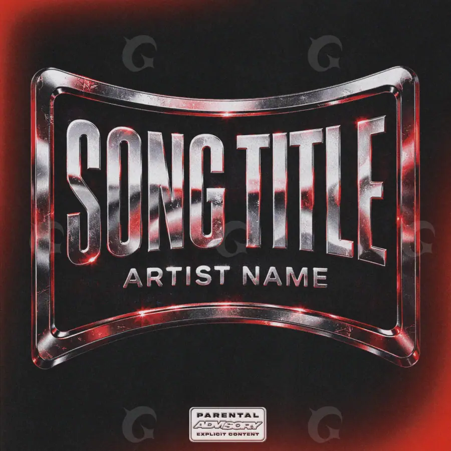 Arte de portada musical «Red Lettering»: tipografía; color rojo