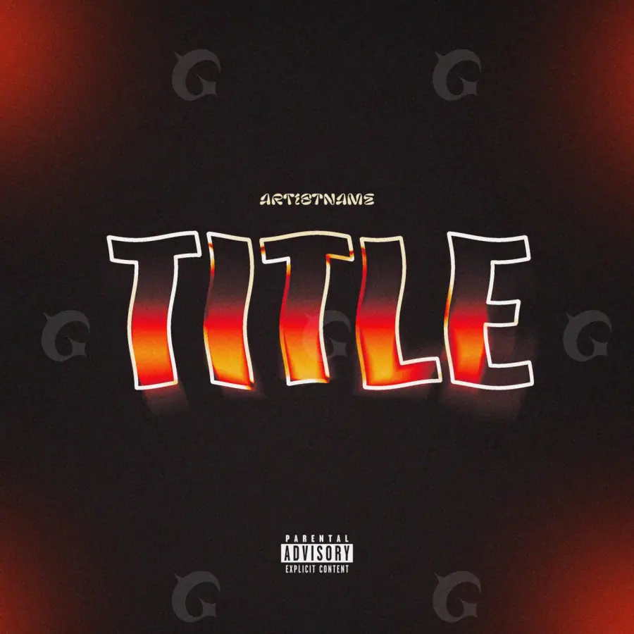 Music cover artwork “Red Lettering”: lettering, red tones