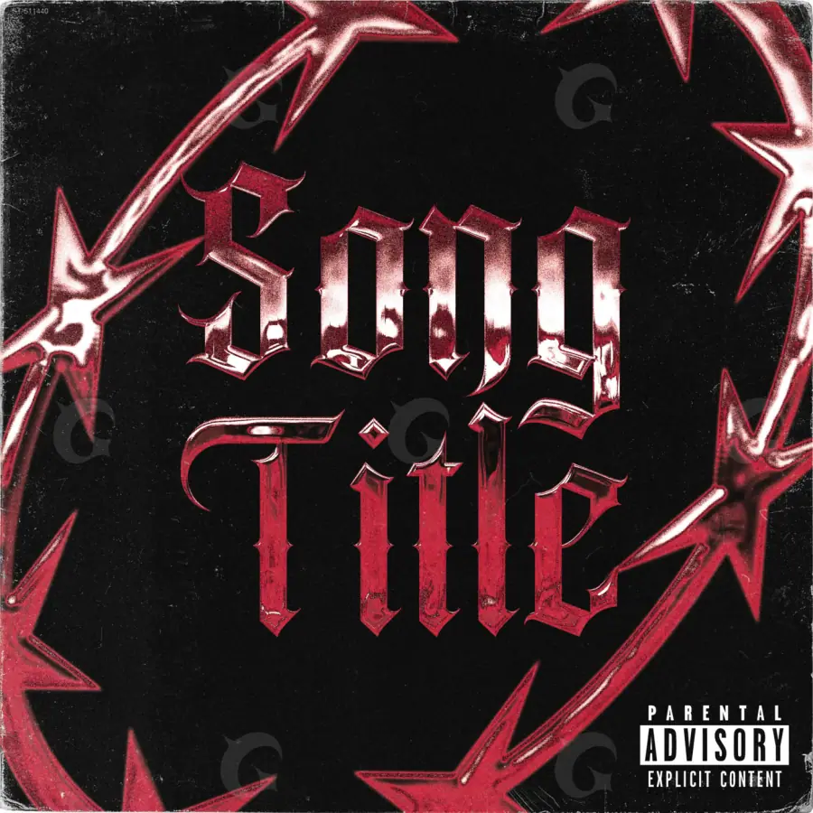 Portada para canción «Red Lettering»: tipografía; color rojo