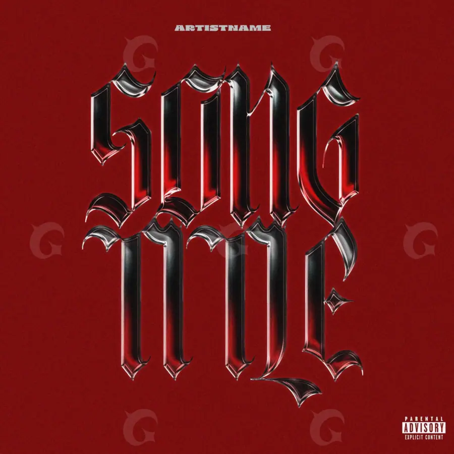 Arte de portada musical «Red Lettering»: tipografía; color rojo