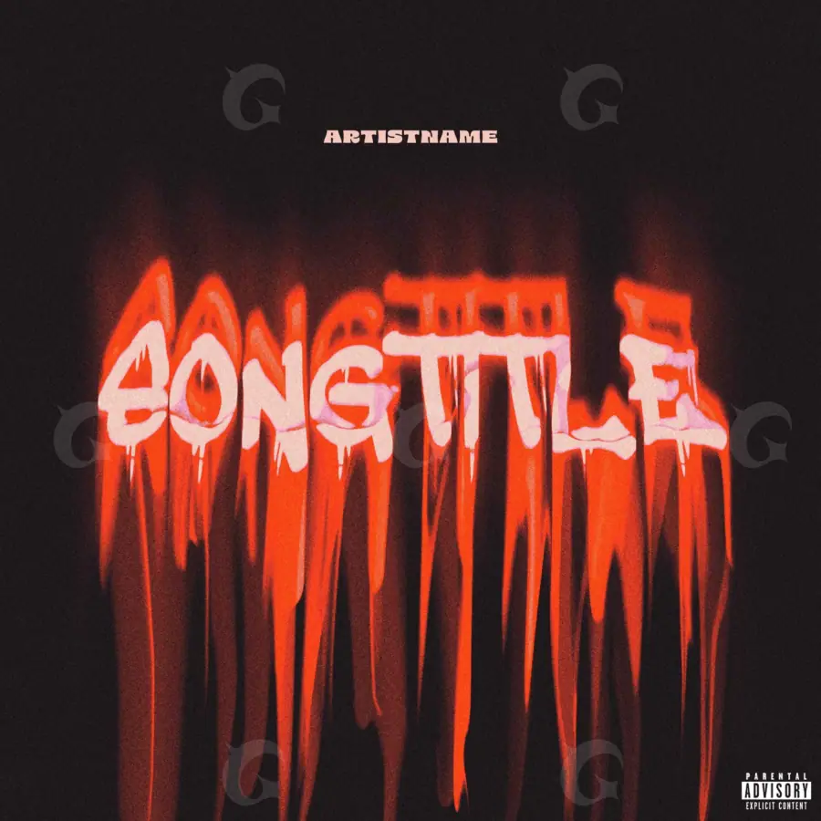 Arte de portada musical «Red Lettering»: tipografía; color rojo
