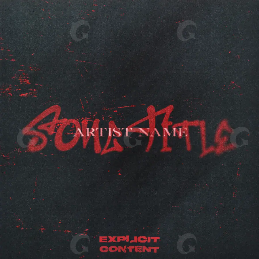 Portada para canción «Red Lettering»: tipografía; color rojo