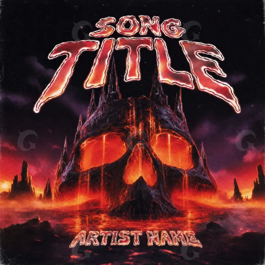 Album cover art “Red Lettering”: lettering, red tones