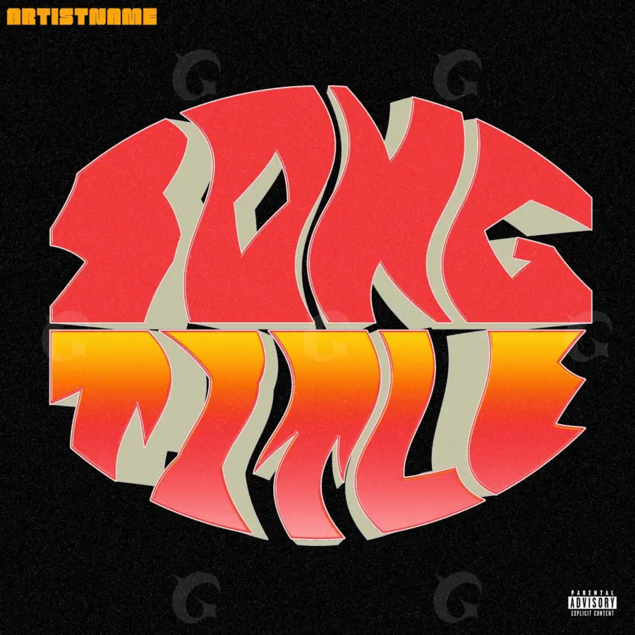 Arte de portada musical «Red Lettering»: tipografía; color rojo
