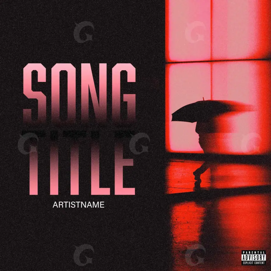 Music cover artwork “Red Lettering”: lettering, red tones
