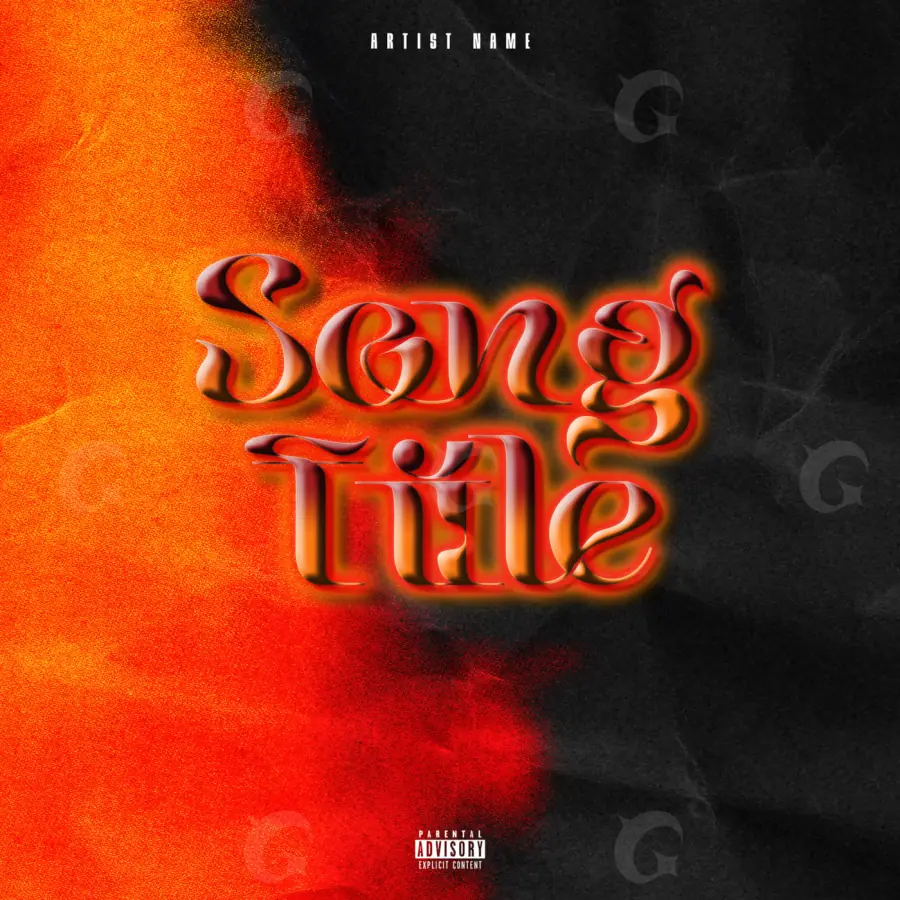 Music cover artwork “Red Lettering”: lettering, red tones