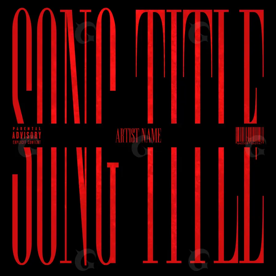 Portada para canción «Red Lettering»: tipografía; color rojo