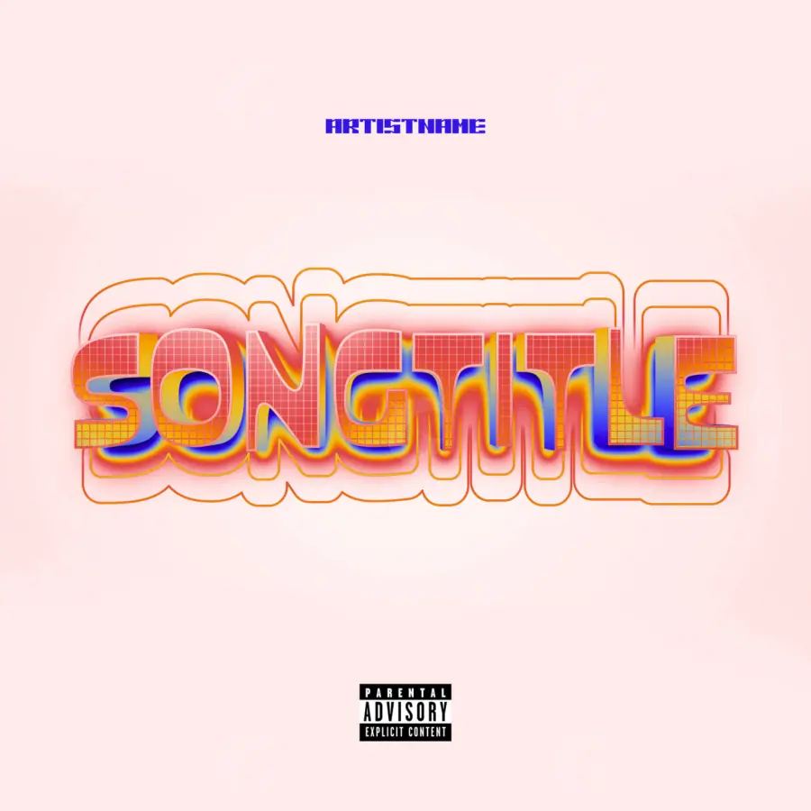 Music cover artwork “Red Lettering”: lettering and abstract, red tones