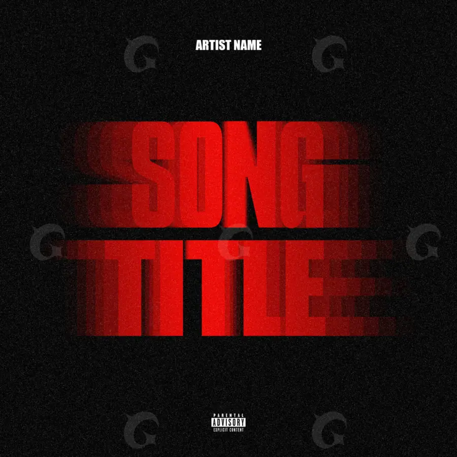 Portada para canción «Red Lettering»: tipografía; color rojo