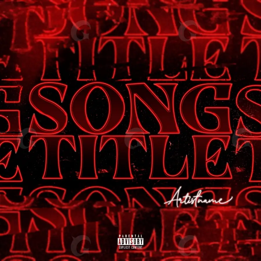 Music cover artwork “Red Lettering”: lettering, red tones