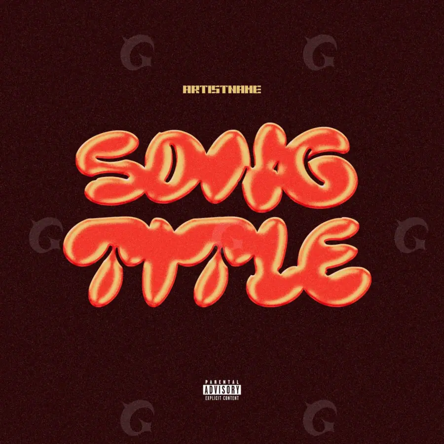 Premade cover art “Red Lettering”: lettering, red tones