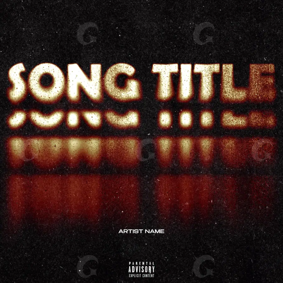 Music cover artwork “Red Lettering”: lettering and abstract, red tones