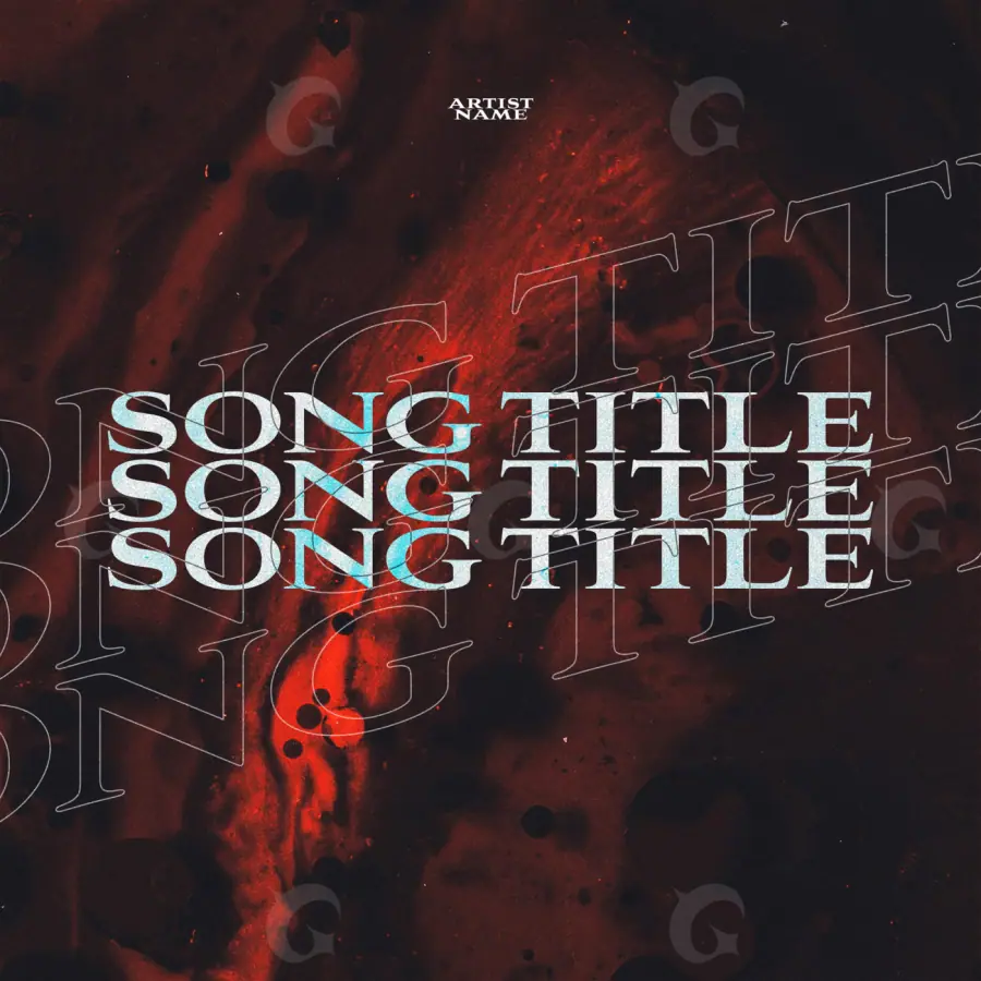 Album cover art “Red Lettering”: lettering, red tones