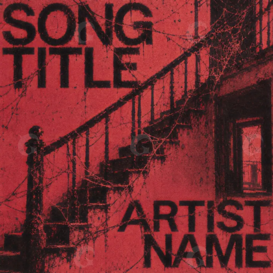 Album cover art “Red Lettering”: lettering, red tones