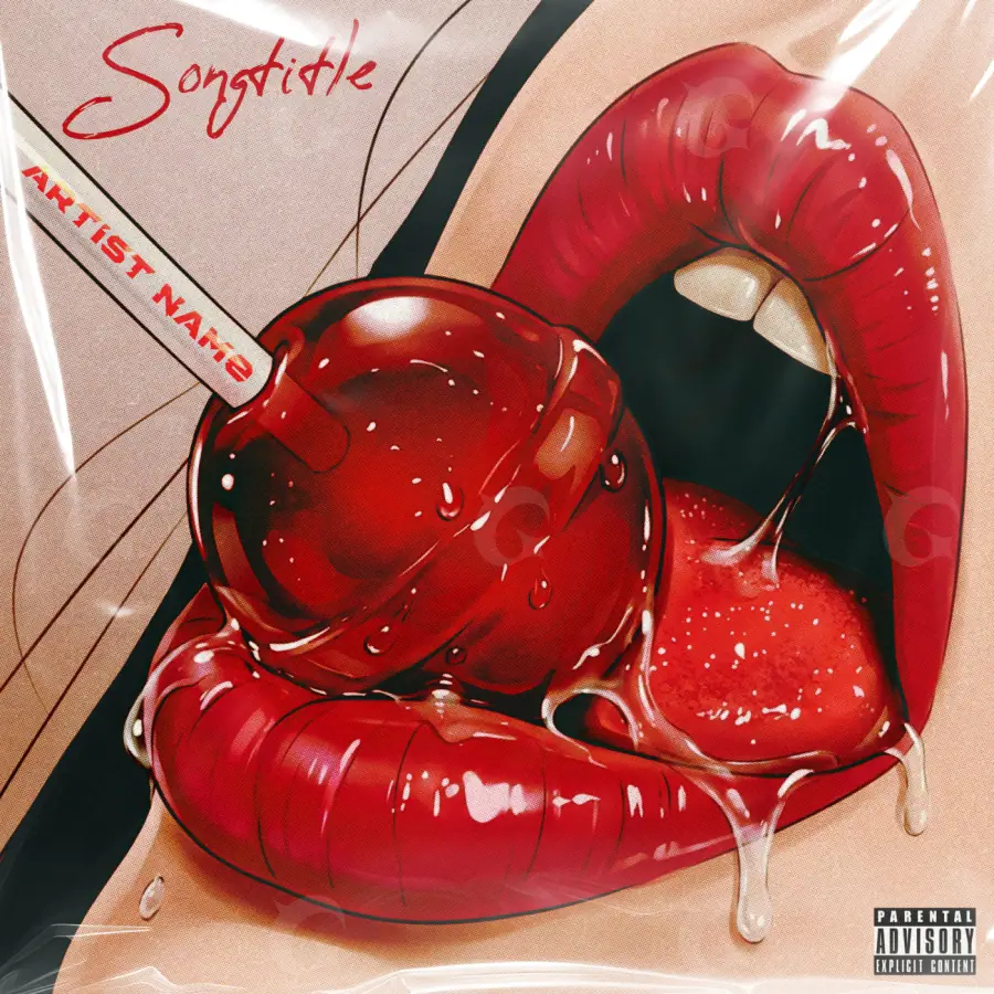 Album cover art “Red Lettering”: lettering, red tones