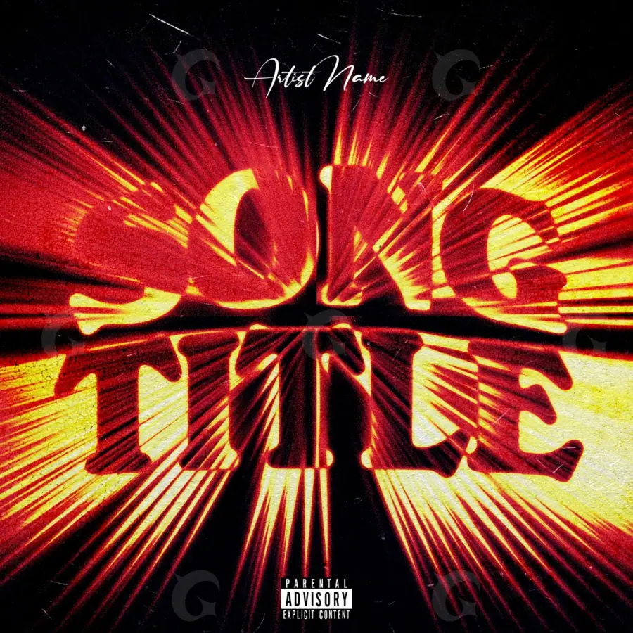 Premade cover art “Red Lettering”: lettering, red tones