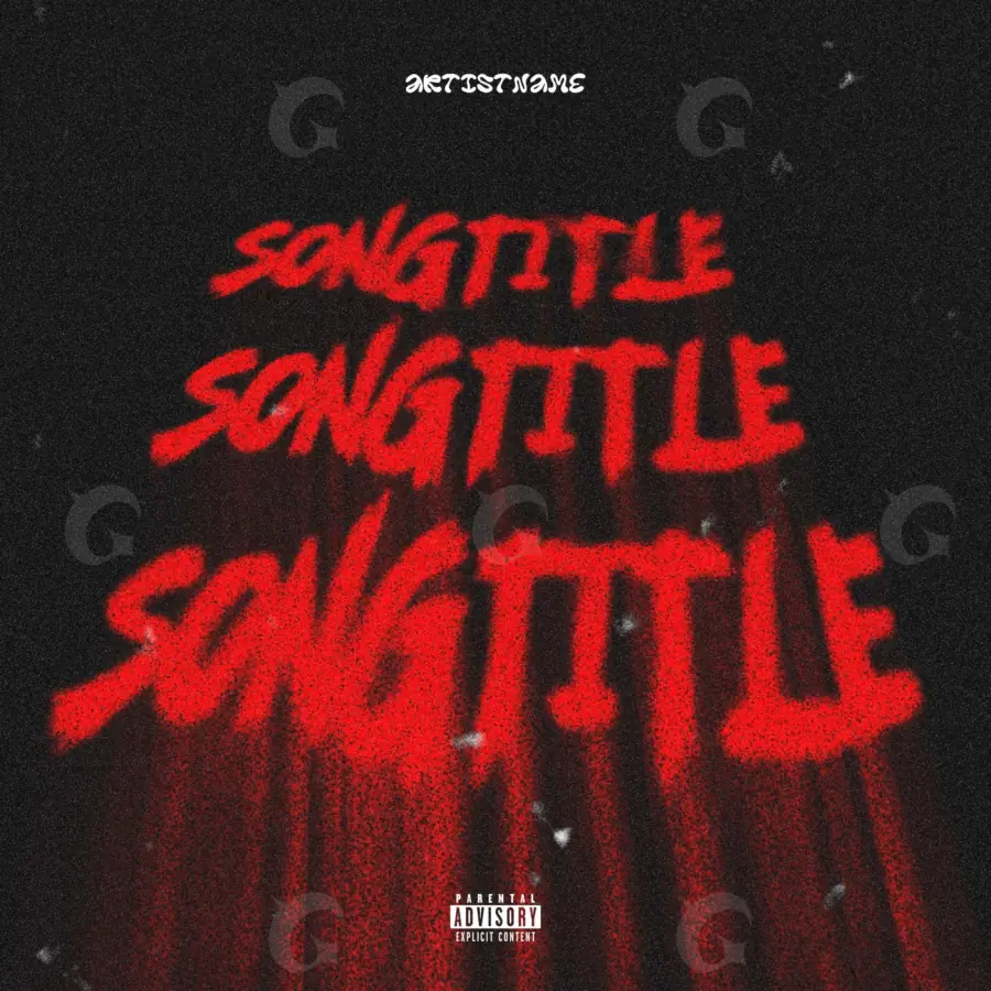 Portada para canción «Red Lettering»: tipografía; color rojo