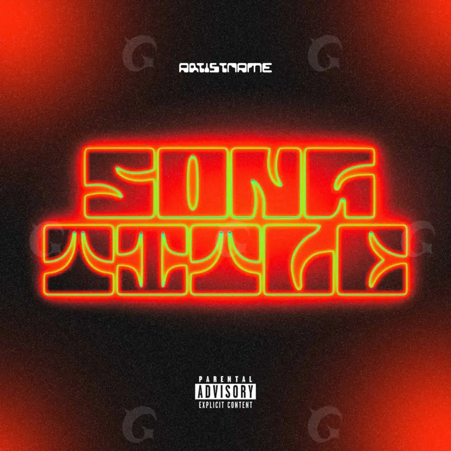 Arte de portada musical «Red Lettering»: tipografía; color rojo