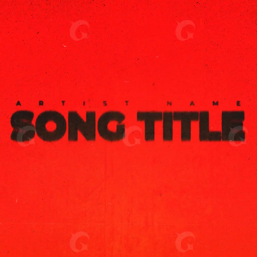 Arte de portada musical «Red Lettering»: tipografía; color rojo