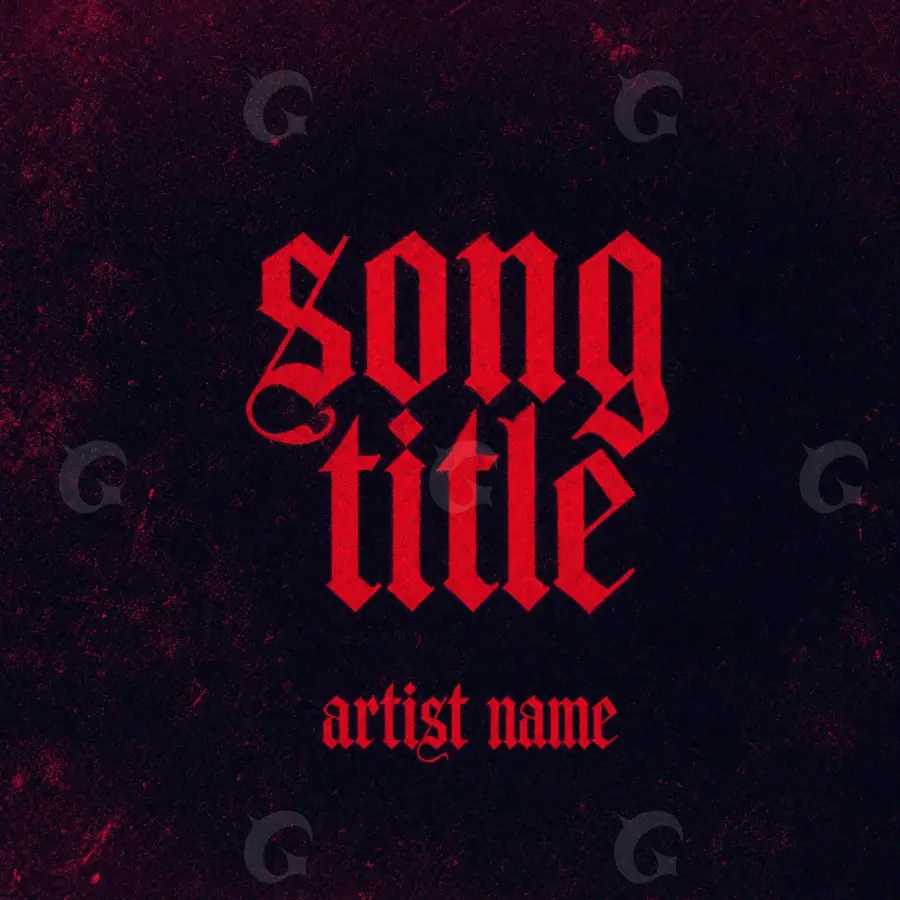 Portada para canción «Red Lettering»: tipografía; color rojo