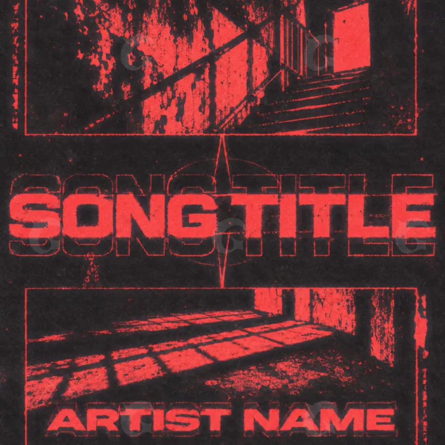 Portada prediseñada «Red Lettering»: tipografía; color rojo