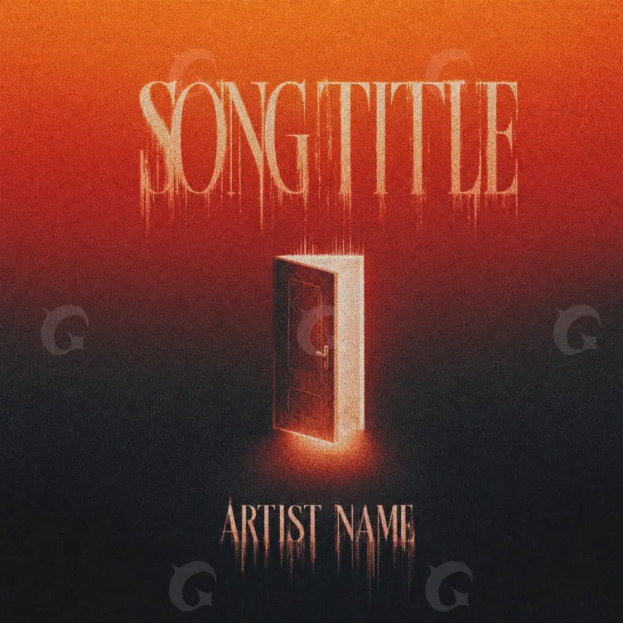 Music cover artwork “Red Lettering”: lettering, red tones