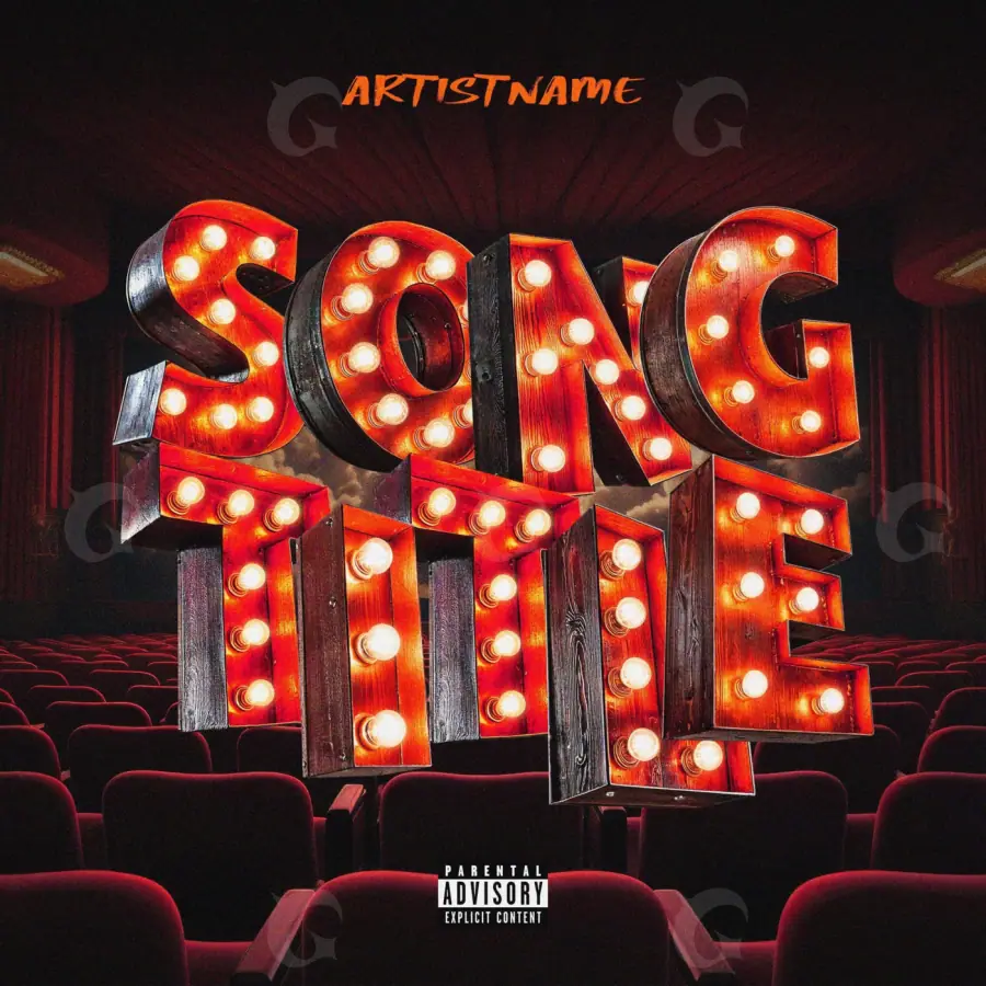 Album cover art “Red Lettering”: lettering, red tones