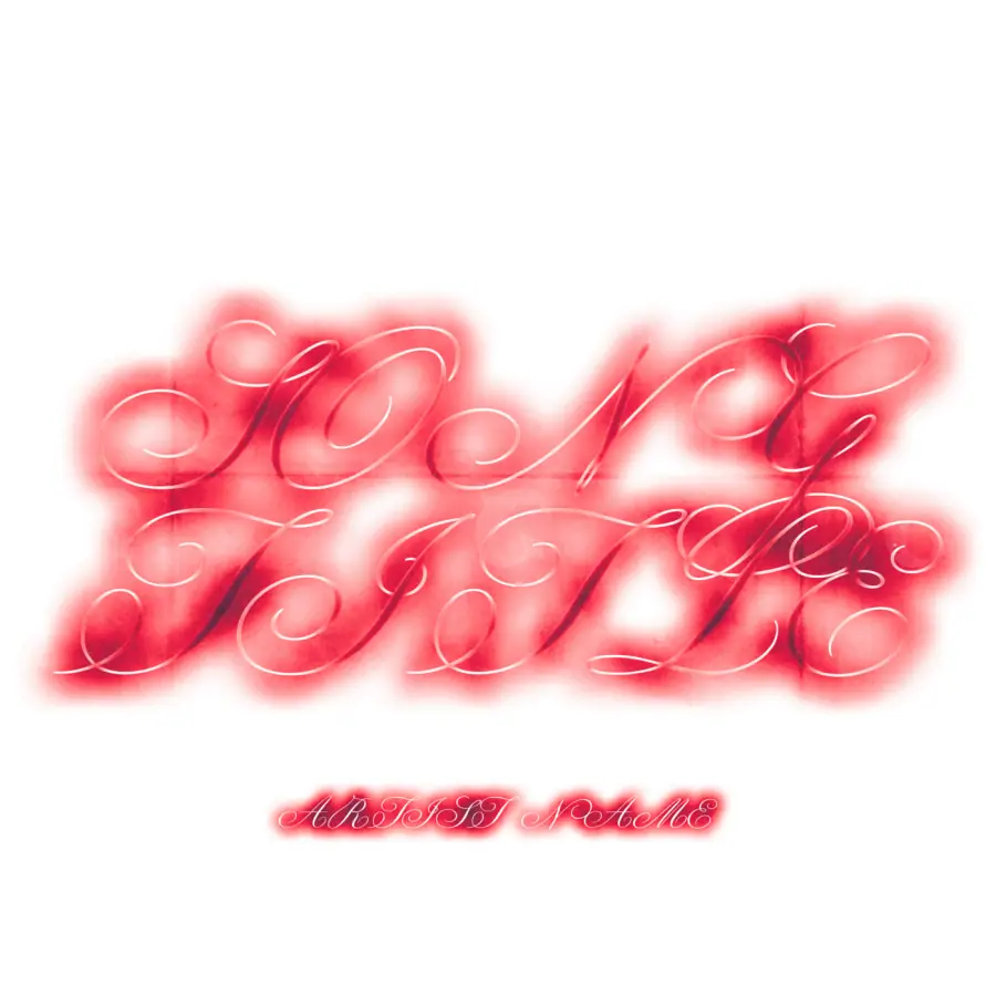Обложка для альбома «Red Lettering»: типографика и абстракция; палитра — красная