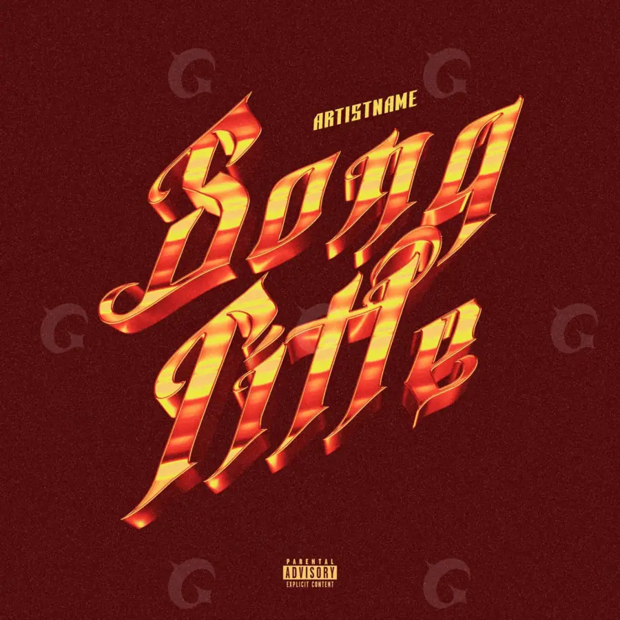 Portada para canción «Red Lettering»: tipografía; color rojo