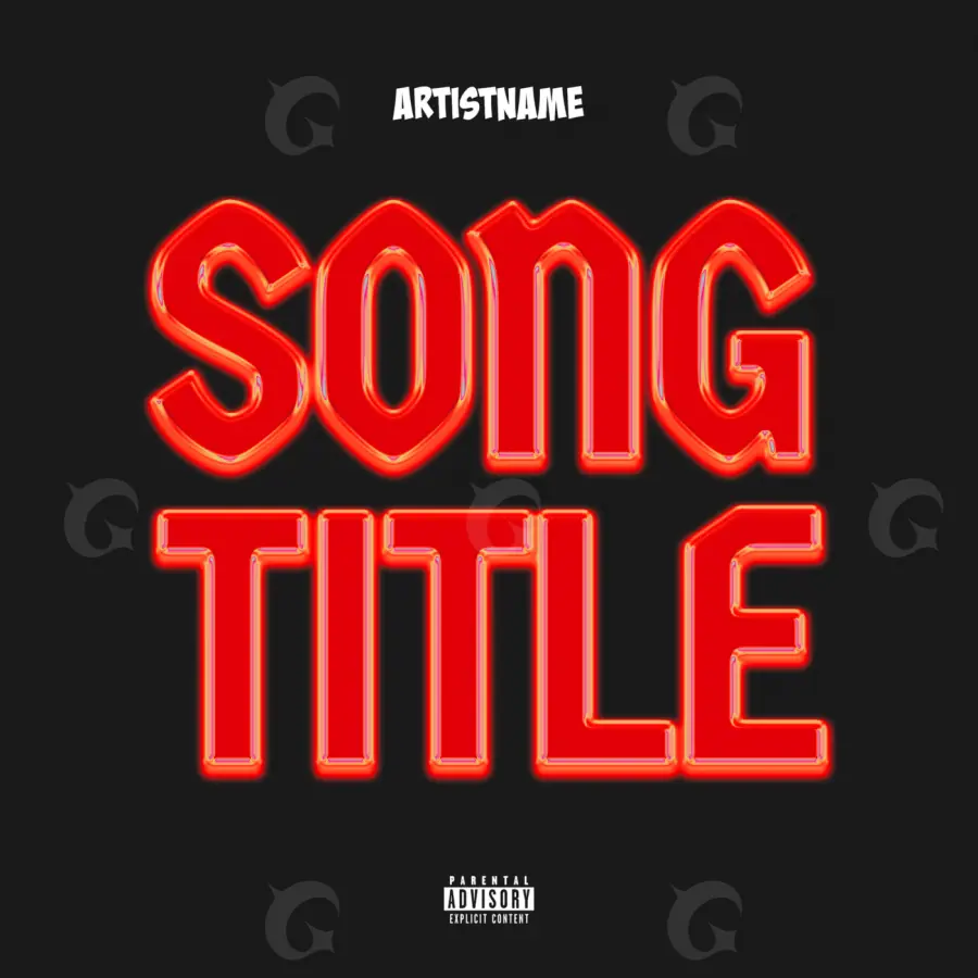 Music cover artwork “Red Lettering”: lettering, red tones
