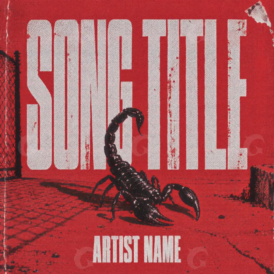 Album cover art “Red Lettering”: lettering, red tones