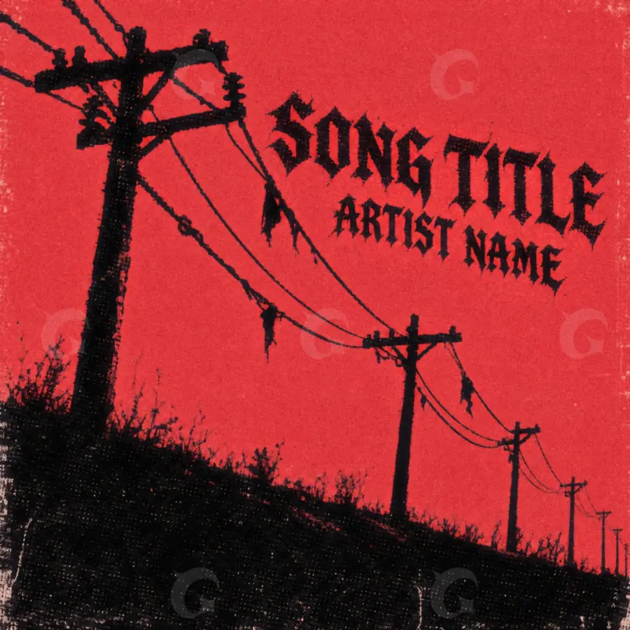 Music cover artwork “Red Lettering”: lettering, red tones