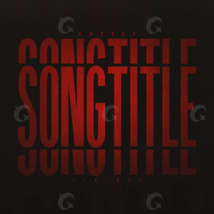 Premade cover art “Red Lettering”: lettering, red tones