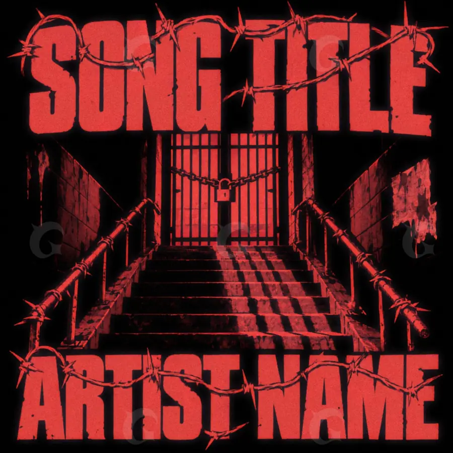 Album cover art “Red Lettering”: lettering, red tones